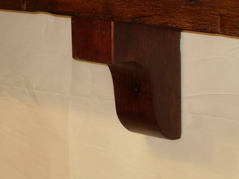 7 3/4"x8 1/4" x 89" HH Walnut Finished Mantel - Beeswax Finish